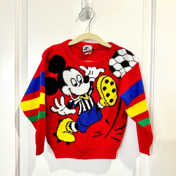 Disney Other - DISNEY MICKEY MOUSE SOCCER VINTAGE 4T SWEATER